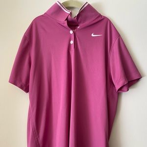 magenta nike kids tennis collared shirt. barely worn. great condition.